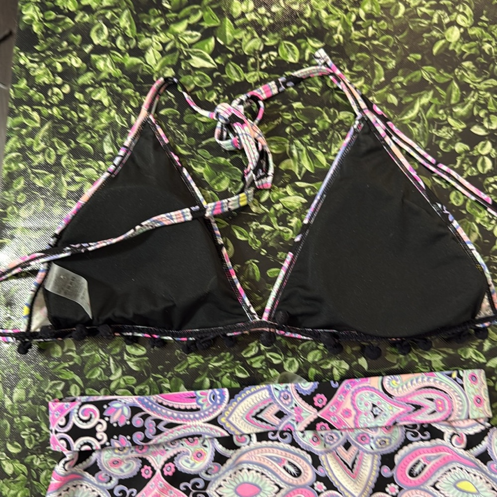 Paisley Bikini Set - Pink and Black - Picture 5 of 9